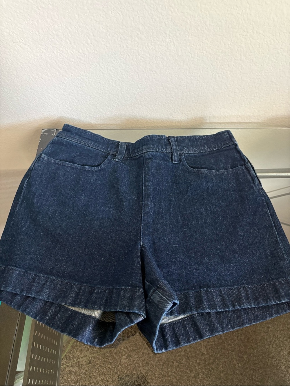 J. Crew Dark Blue Denim High-Rise Shorts